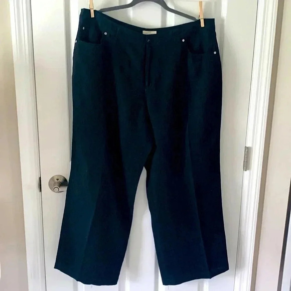 Charter club black linen crop pants size 16petite - Picture 1 of 6